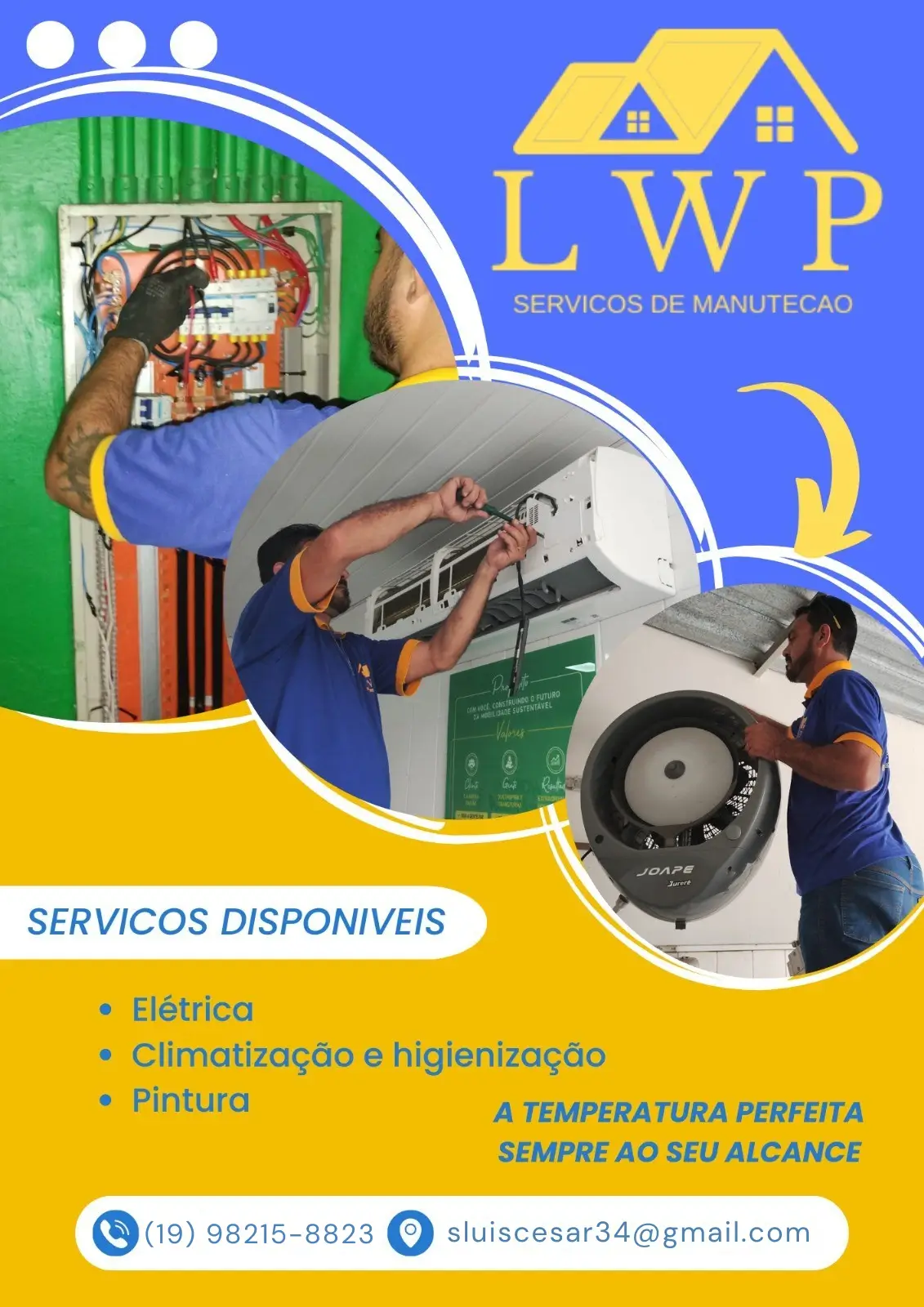 A LWP Serviço de Instalação e Manutenção LTDA oferece soluções completas para quem busca segurança, eficiência e confiabilidade em serviços residenciais e prediais